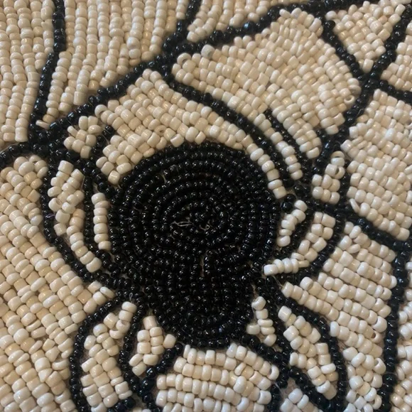 Cynthia Rowley beaded table Runner spiderweb spiders new in original wrappings